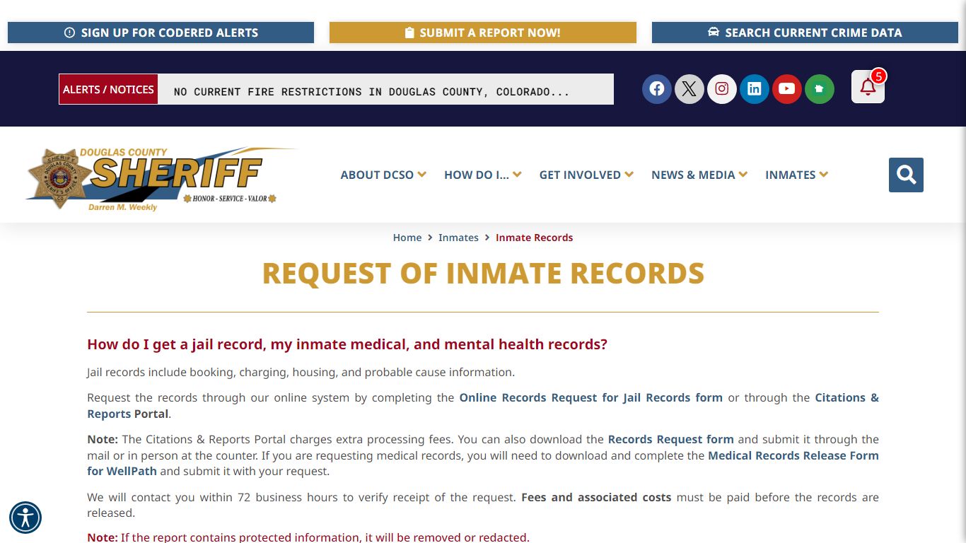 Inmate Records - Douglas County Sheriff's Office